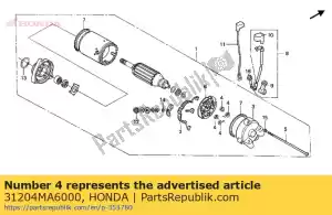 honda 31204MA6000 ressort, balai de charbon - La partie au fond