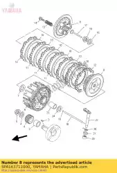 Ici, vous pouvez commander le boss, embrayage auprès de Yamaha , avec le numéro de pièce 5PA163711000: