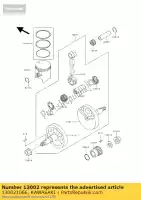 130021066, Kawasaki, pino-pistão kx125-f1 kawasaki kdx kx 125 1988 1989 1990 1991 1992 1993, Novo