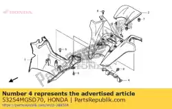 Here you can order the stay, handle cover from Honda, with part number 53254MGSD70: