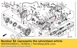 Tutaj możesz zamówić klips, kabel, 10mm od Honda , z numerem części 90690GHB641: