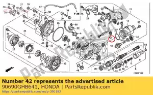 honda 90690GHB641 clip, kabel, 10mm - Onderkant