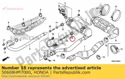 Aquí puede pedir goma, montaje de silenciador de Honda , con el número de pieza 50608HM7000: