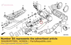 honda 50608HM7000 rubber, uitlaatdemperbevestiging - Onderkant