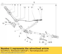 6219415, Piaggio Group, guidão     , Novo