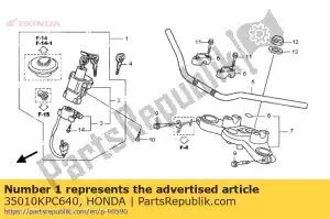 Honda 35010KPC640 juego de llaves - Lado inferior