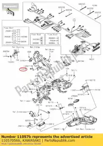 kawasaki 110570566 01 soporte, tubo frm, izda - Lado inferior