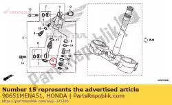 Aqui você pode pedir o anel de retenção (26) em Honda , com o número da peça 90651MENA51: