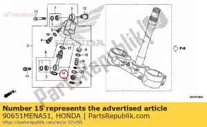 Honda 90651MENA51 anel de retenção (26) - Lado inferior