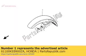 Honda 61100KEB900ZA fender comp., fr. *nh1 * - Bottom side