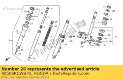 Here you can order the no description available at the moment from Honda, with part number 90506KCW870: