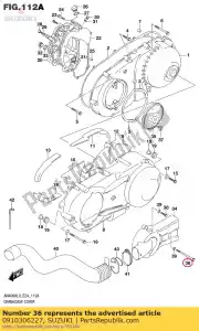 Suzuki 0910306227 bolt,6x95 - Bottom side