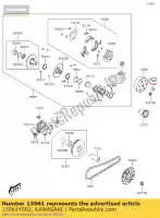 13061Y002, Kawasaki, bossage, arbre de transmission kvf300ccf kawasaki  brute force kvf 300 2012 2013 2015 2016 2017 2018 2020 2021, Nouveau