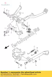 suzuki 4210010G14 stand comp, cent - Lado inferior