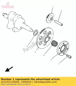 yamaha 2UJ155120000 engranaje, rueda loca 1 - Lado inferior