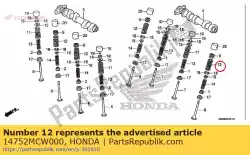 Aquí puede pedir resorte b, válvula exterior (blanco) de Honda , con el número de pieza 14752MCW000: