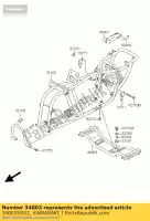 34003S002, Kawasaki, supporto-step kawasaki kfx50 50 , Nuovo