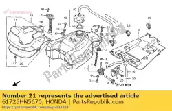 Here you can order the no description available at the moment from Honda, with part number 61725HN5670: