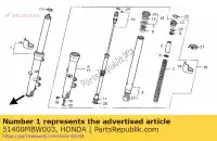 51400MBW003, Honda, zespó? widelca, r przód honda cbr cbrf 600, Nowy