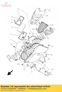 yamaha 5TH215564000 pára-choque, frente 2 - Lado inferior