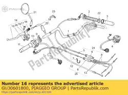 Qui puoi ordinare orso leva frizione supp. Da Piaggio Group , con numero parte GU30601800: