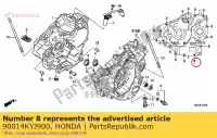 90014KYJ900, Honda, boulon, bride, 6x40 (nshf) honda  cbr crf 250 300 650 2011 2013 2014 2015 2017 2018 2019 2020, Nouveau