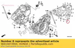 Aqui você pode pedir o parafuso, flange, 6x40 (nshf) em Honda , com o número da peça 90014KYJ900: