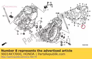 honda 90014KYJ900 parafuso, flange, 6x40 (nshf) - Lado inferior