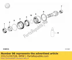 Here you can order the shim - 2,050mm         from BMW, with part number 33121230728: