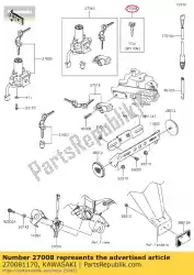 Here you can order the key-lock,blank zx750-l1 from Kawasaki, with part number 270081170: