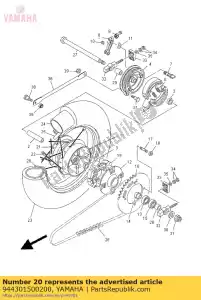 yamaha 944301500200 aro - Lado inferior