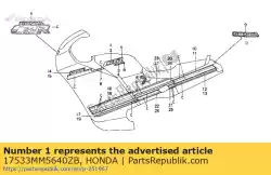 Here you can order the mark a, r. Fuel tank *typ from Honda, with part number 17533MM5640ZB: