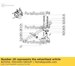 Ici, vous pouvez commander le gicleurralenti auprès de Piaggio Group , avec le numéro de pièce 825054: