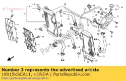 radiator, l. Van Honda, met onderdeel nummer 19015KSCA11, bestel je hier online: