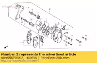 06455KEB902, Honda, conjunto de pastilhas, freio honda ca rebel  cmx c ca125 cmx250c 125 250 , Novo