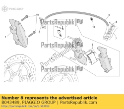 Aprilia B043489, Vis de serrage de tube, OEM: Aprilia B043489