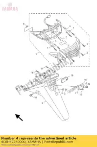 yamaha 4C6H47240000 vis, raccord d'objectif - La partie au fond