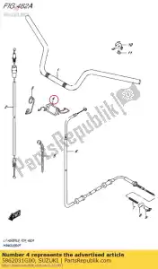 Suzuki 5862031G00 guide comp,cabl - Bottom side