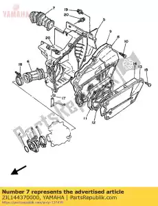 yamaha 2JL144370000 conducto - Lado inferior