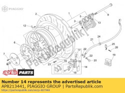 Aprilia AP8213441, Zacisk hamulca przedniego, OEM: Aprilia AP8213441