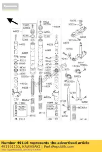 kawasaki 491161153 valve-assy,fork kx80-w1 - Bottom side