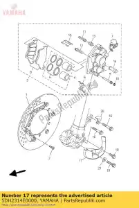 yamaha 5DH2314E0000 couvercle, tuyau - La partie au fond