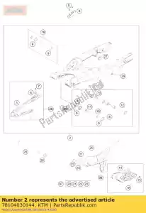 ktm 78104030144 wahacz pds xc-w 2012 - Dół