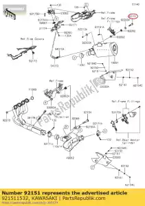 kawasaki 921511532 bullone, flangiato, 8x40 zr750-f1 - Il fondo