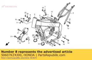Honda 50607KZ4J00 guide, câble d'embrayage - La partie au fond