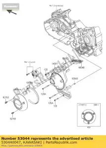 Kawasaki 530440047 bekleding, isolator - Onderkant