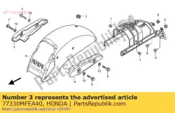 Aqui você pode pedir o capa, r. Rr. Suporte de almofada em Honda , com o número da peça 77330MFEA40: