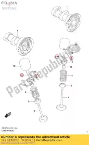 suzuki 1293232C00 split, klep - Onderkant