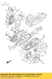 yamaha 5RU1541A0000 rester, manivelle 1 - La partie au fond