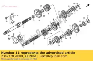 honda 23471MCA000 engranaje, eje principal cuarto (32t) - Lado inferior